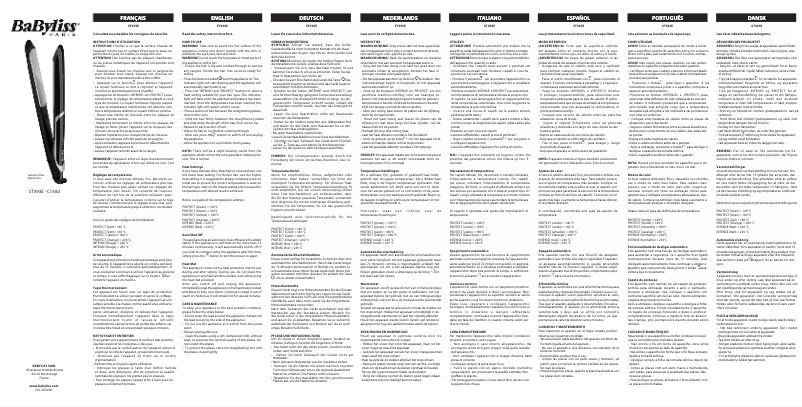 Page 1 de la notice Manuel utilisateur BaByliss Salon Straightener 235 ST393E