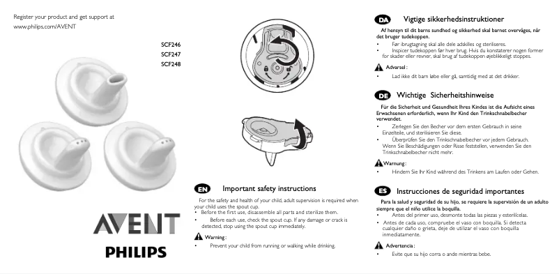 Page 1 of the manual User Manual Philips AVENT SCF247