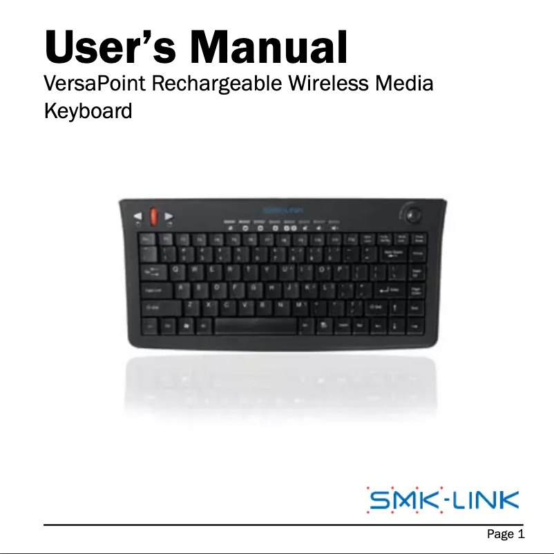 Page 1 de la notice Manuel utilisateur SMK-Link VP6342