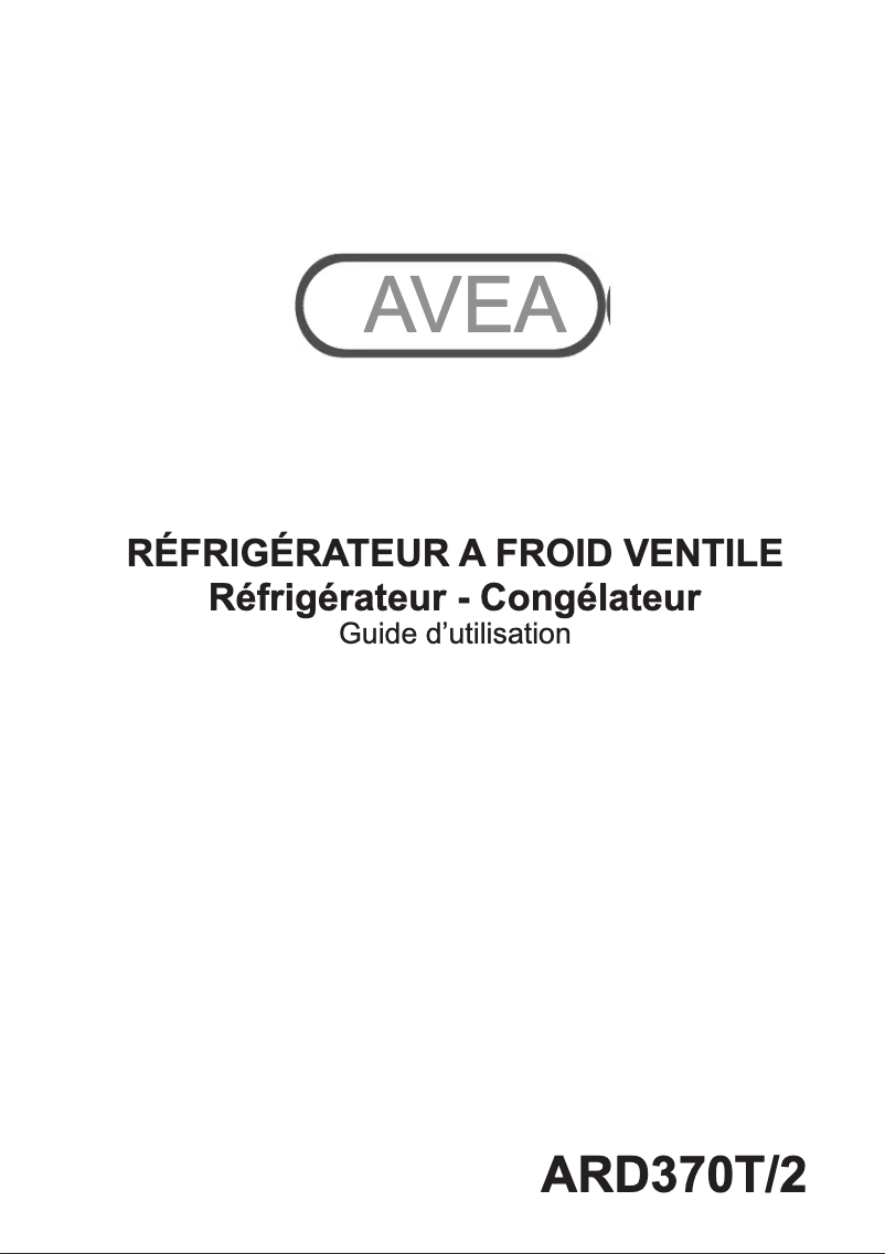 Page 1 de la notice Manuel utilisateur AVEA ARD370T.2