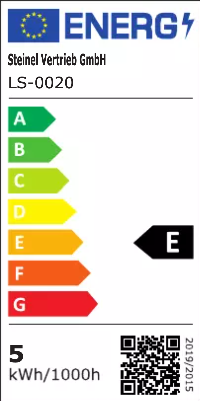 Página 1 del manual Etiqueta energética Steinel LN 1 LED