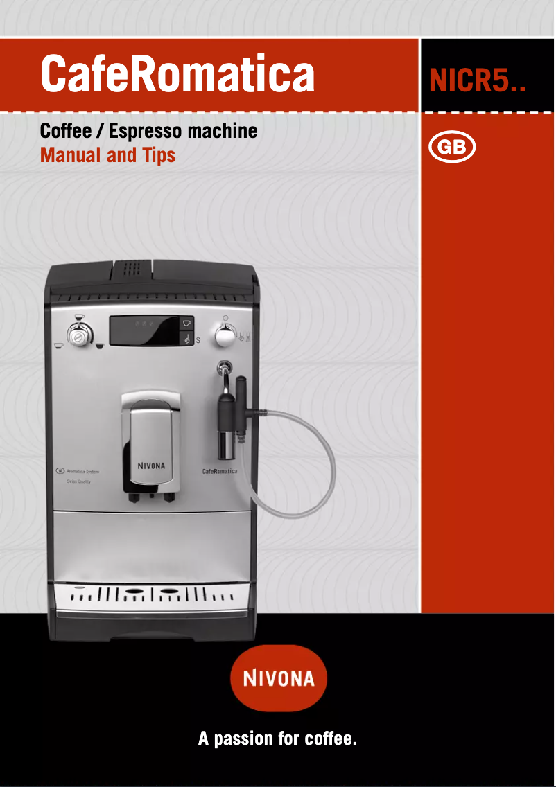 Page 1 de la notice Manuel utilisateur Nivona CafeRomatica 520