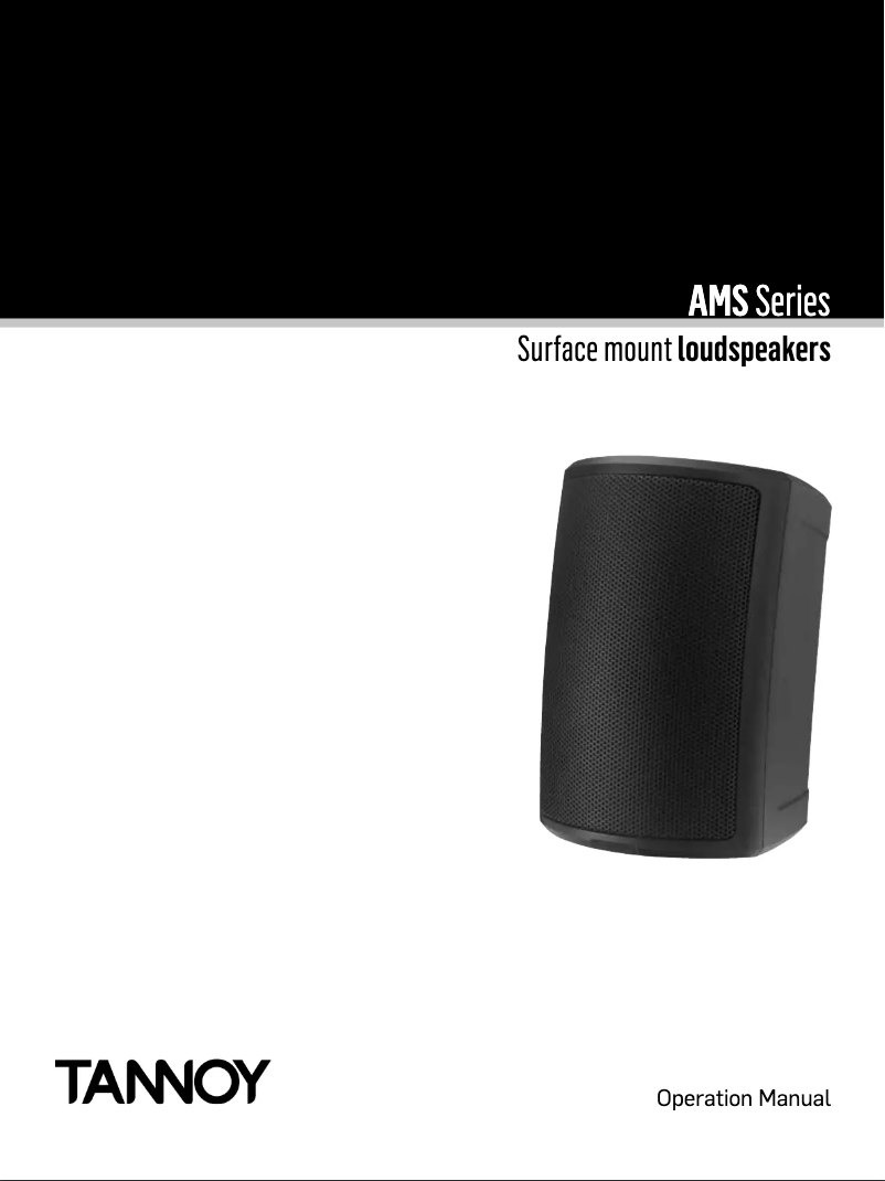 Page 1 de la notice Manuel utilisateur Tannoy AMS 5ICT
