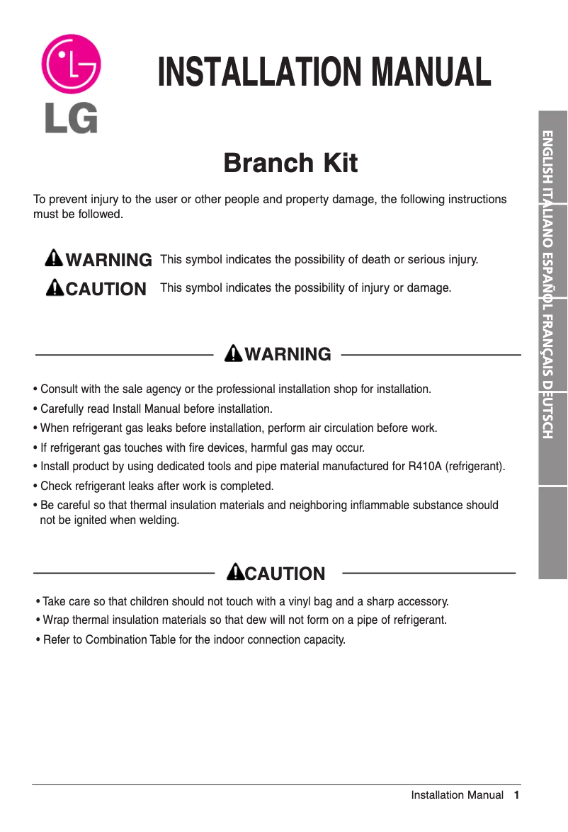 Página 1 del manual Manual de usuario LG PMUB1111A
