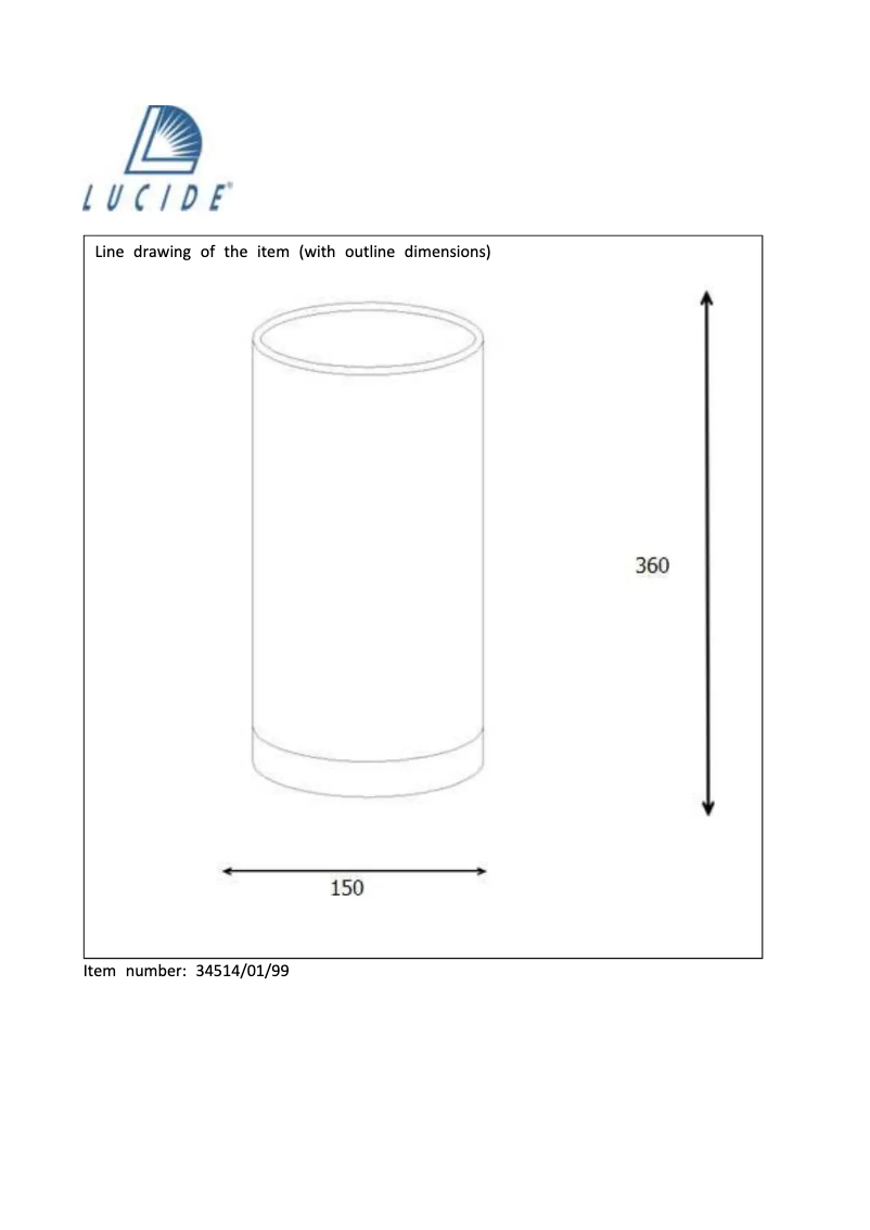 Page 1 of the manual User Manual Lucide N.Y. Taxi