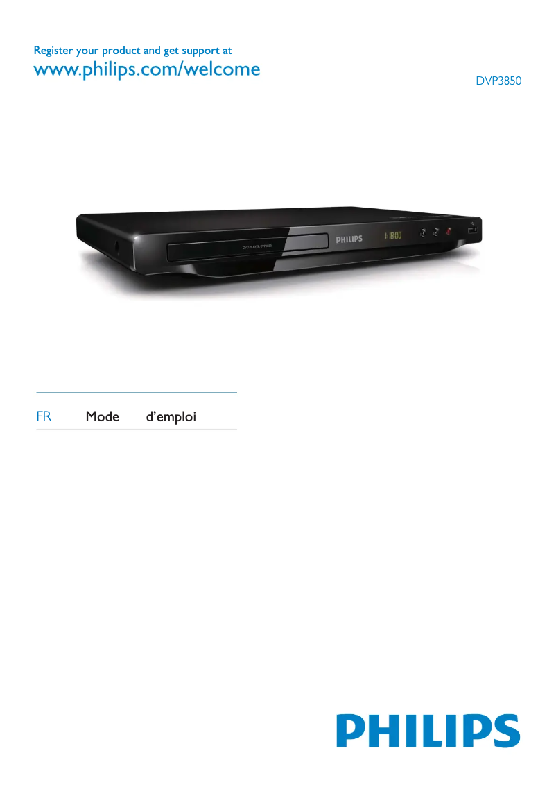 Página 1 del manual Manual de usuario Philips DVP3850