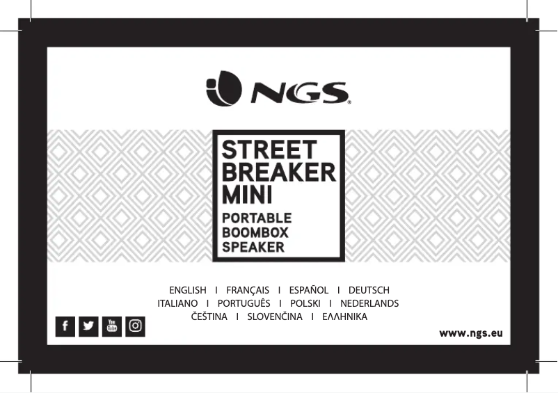 Page 1 de la notice Manuel utilisateur NGS Street Breaker Mini