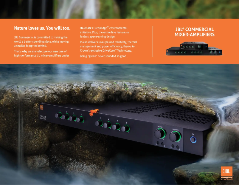 Página 1 del manual Ficha técnica JBL CSMA 180