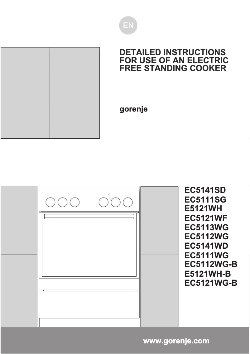 Page 1 de la notice Manuel utilisateur Gorenje EC5121WG-B