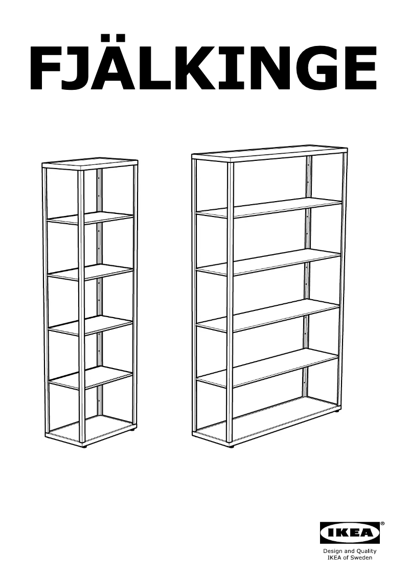 Page 1 de la notice Manuel utilisateur Ikea FJALKINGE (58x35x193)