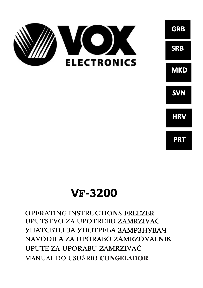 Página 1 del manual Manual de usuario VOX VF3200