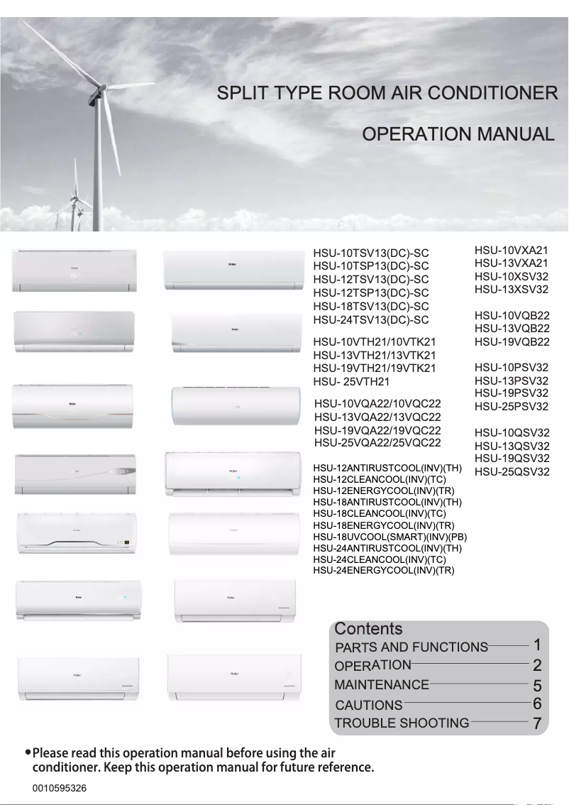 Página 1 del manual Manual de usuario Haier HSU-19VQC22