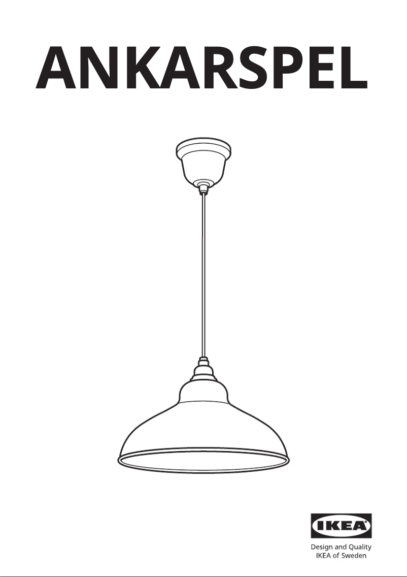 Page 1 de la notice Manuel utilisateur Ikea ANKARSPEL 105.199.02