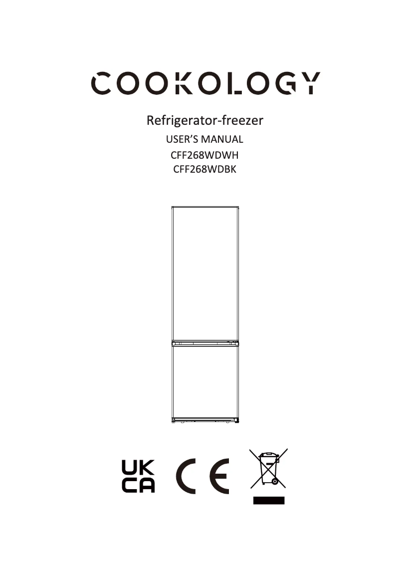 Page 1 de la notice Manuel utilisateur Cookology CFF268WDBK