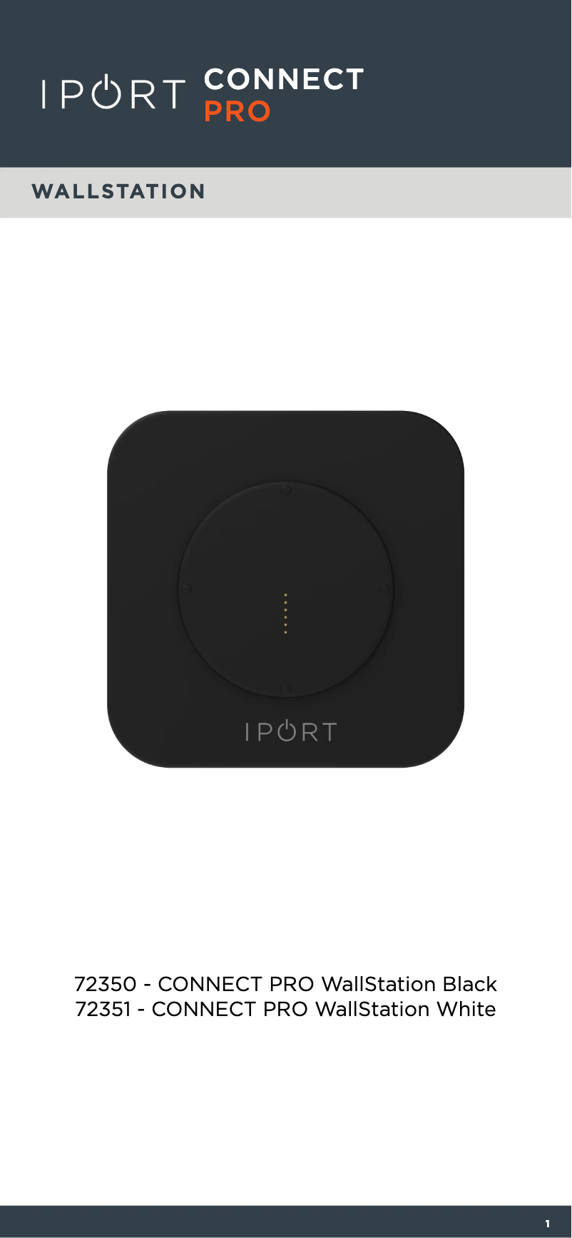Page 1 de la notice Manuel utilisateur iPort Connect Pro