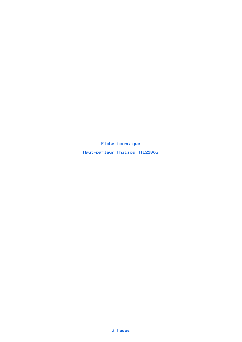 Image de la première page du manuel de l'appareil HTL2160G