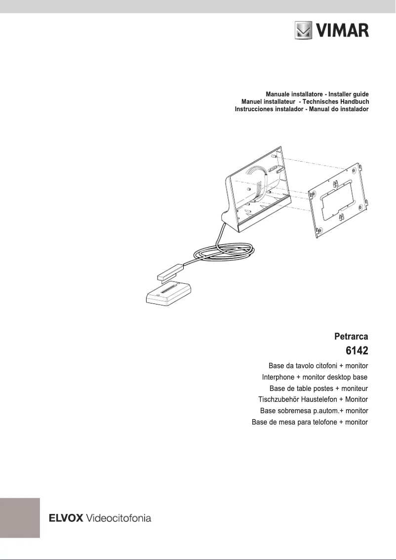 Page 1 de la notice Manuel utilisateur Vimar ELVOX 6142