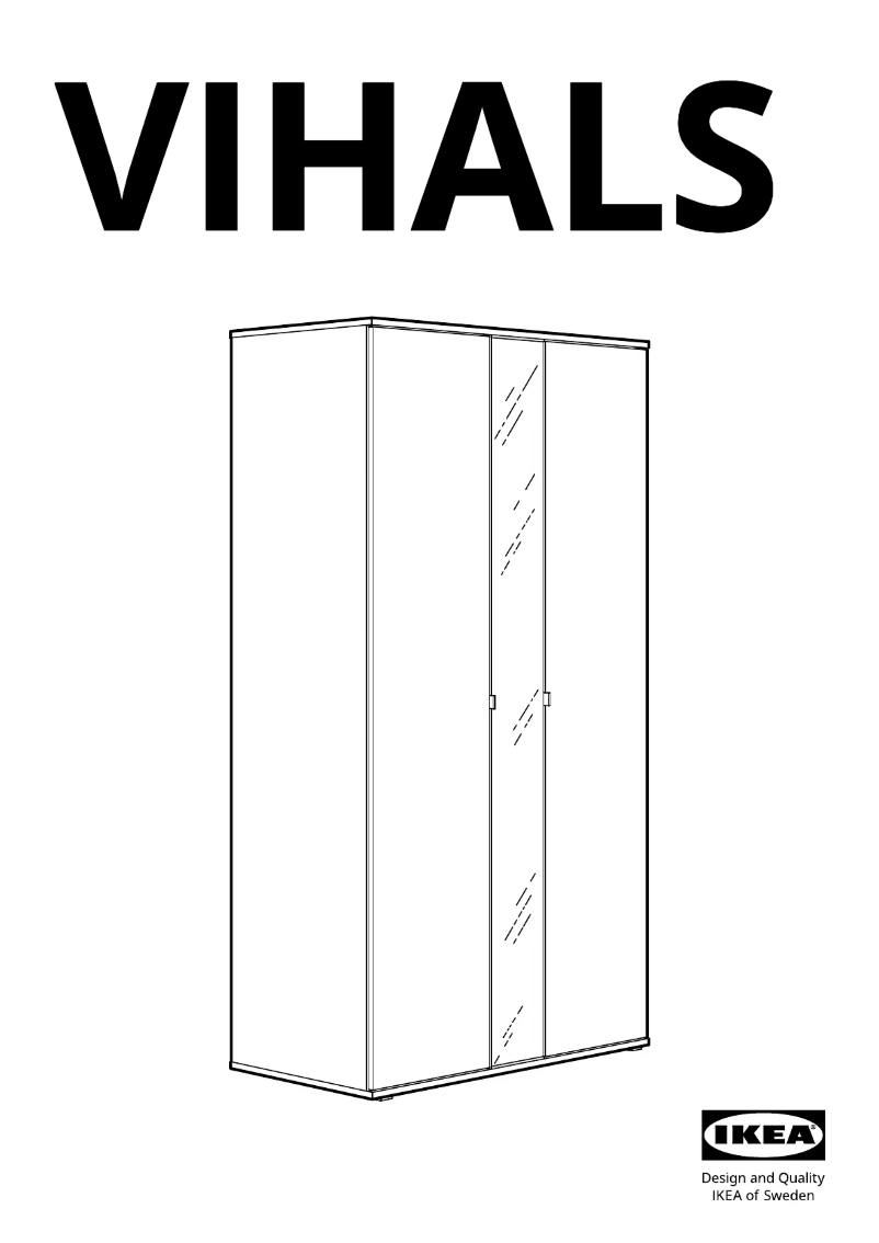 Page 1 de la notice Manuel utilisateur Ikea VIHALS 204.832.57