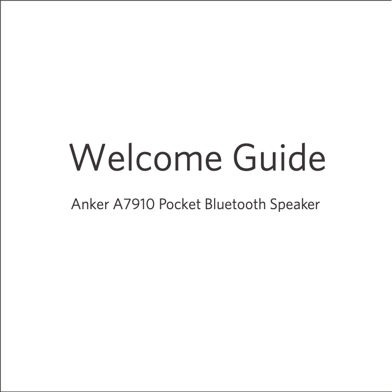 Page 1 of the manual User Manual Anker A7910