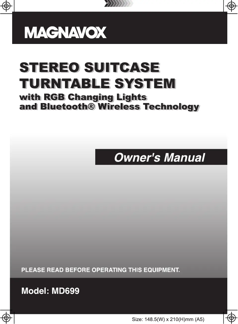 Page 1 de la notice Manuel utilisateur Magnavox MD699