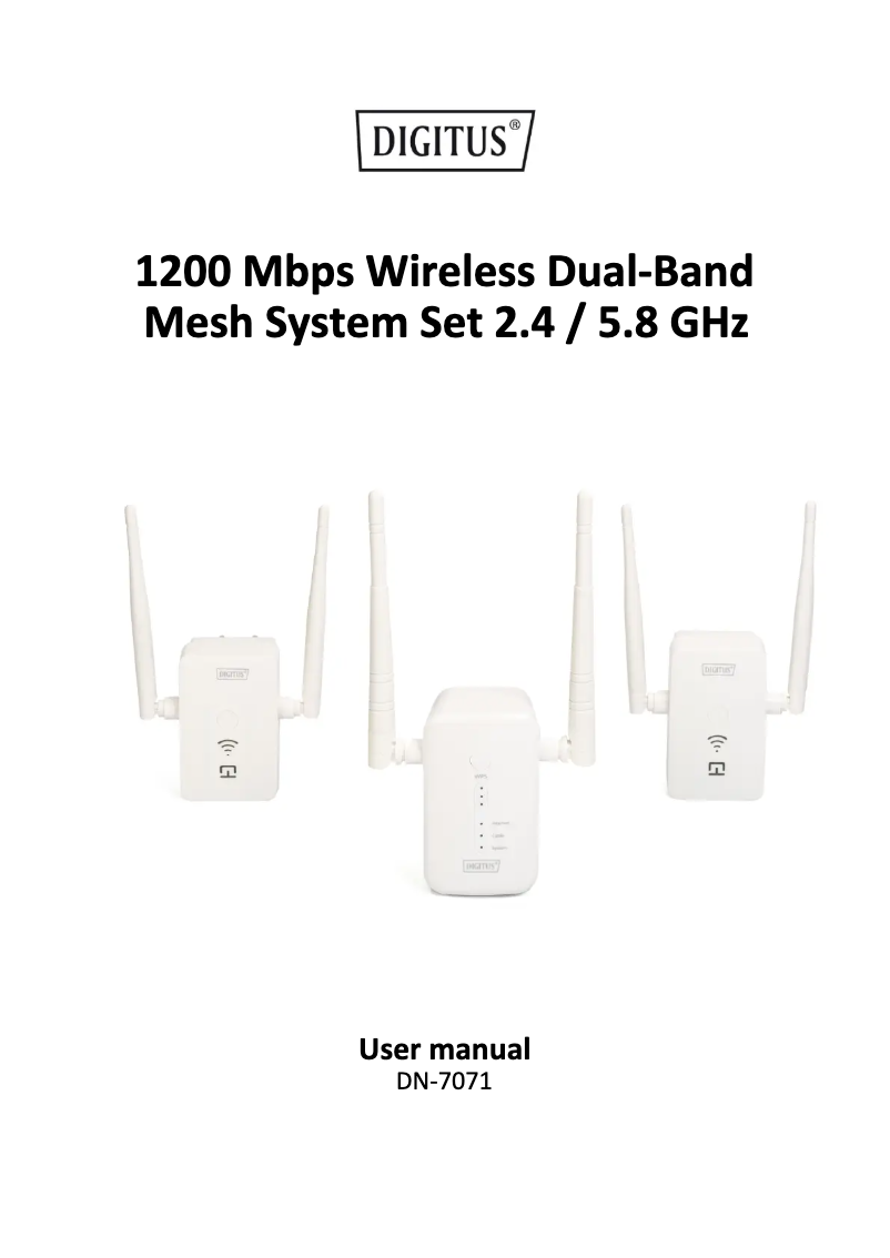 Page 1 of the manual User Manual Digitus DN-7071