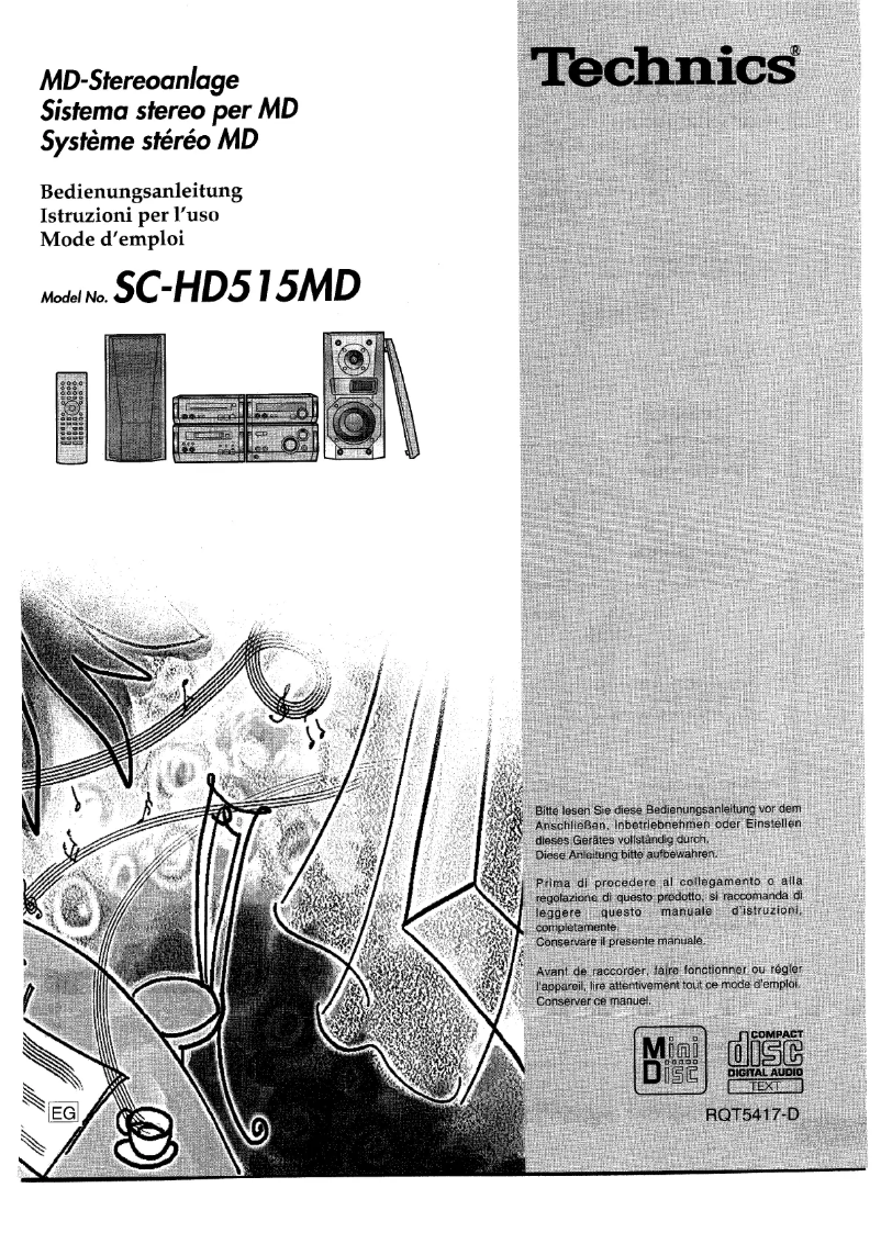 Página 1 del manual Manual de usuario Panasonic SC-HD515MD