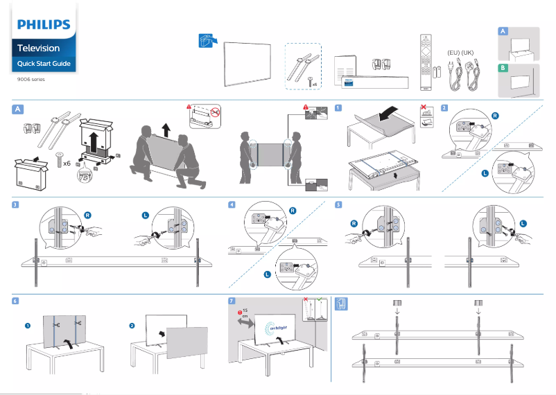 Page n°1 - Guide de démarrage rapide Philips 70PUS9006