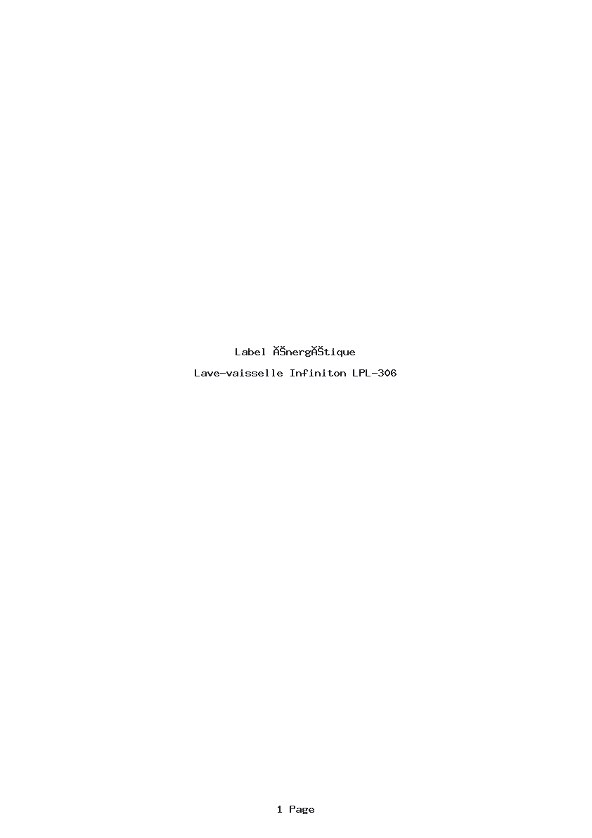 Image de la première page du manuel de l'appareil LPL-306