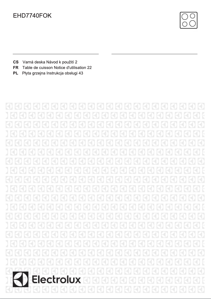 Page 1 de la notice Manuel utilisateur Electrolux EHD7740FOK