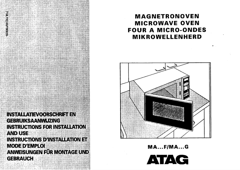 Page 1 de la notice Manuel utilisateur Atag MA200G
