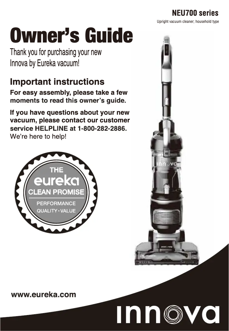 Page 1 de la notice Manuel utilisateur Eureka Innova NEU700