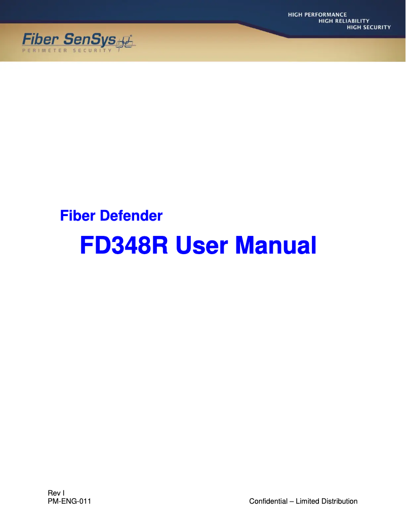 Page 1 de la notice Manuel utilisateur Optex FD348R