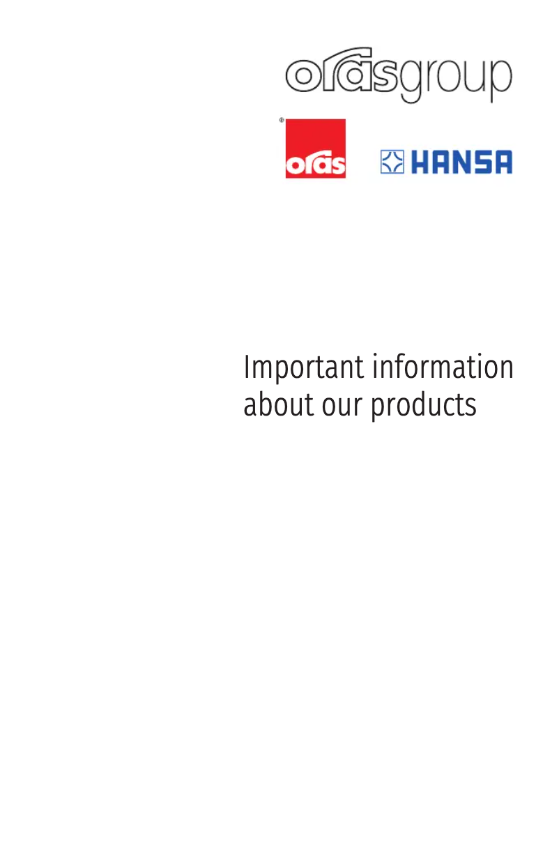 Page 1 of the manual User Manual Oras Twista 3810F