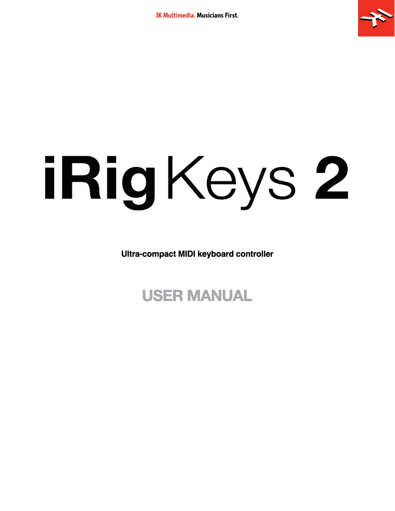 Page 1 de la notice Manuel utilisateur IK Multimedia iRig Keys 2