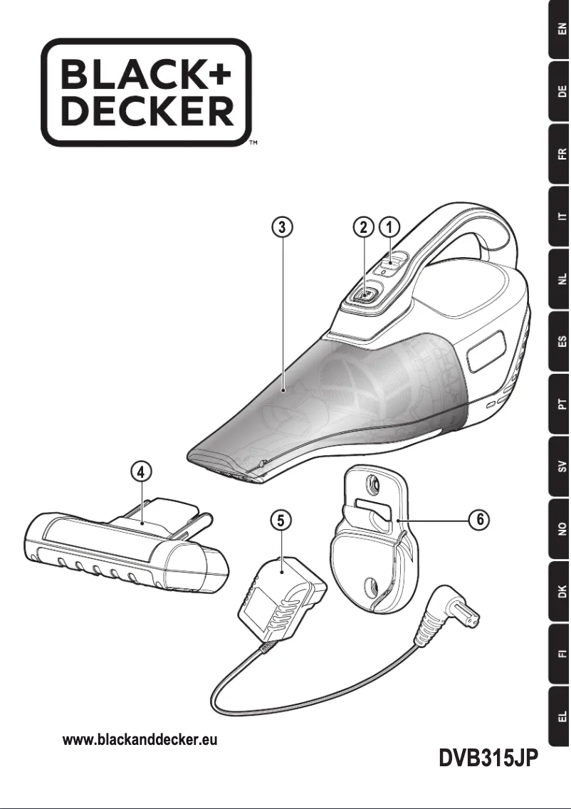 Página 1 del manual Manual de usuario Black & Decker Dustbuster DVB315JP