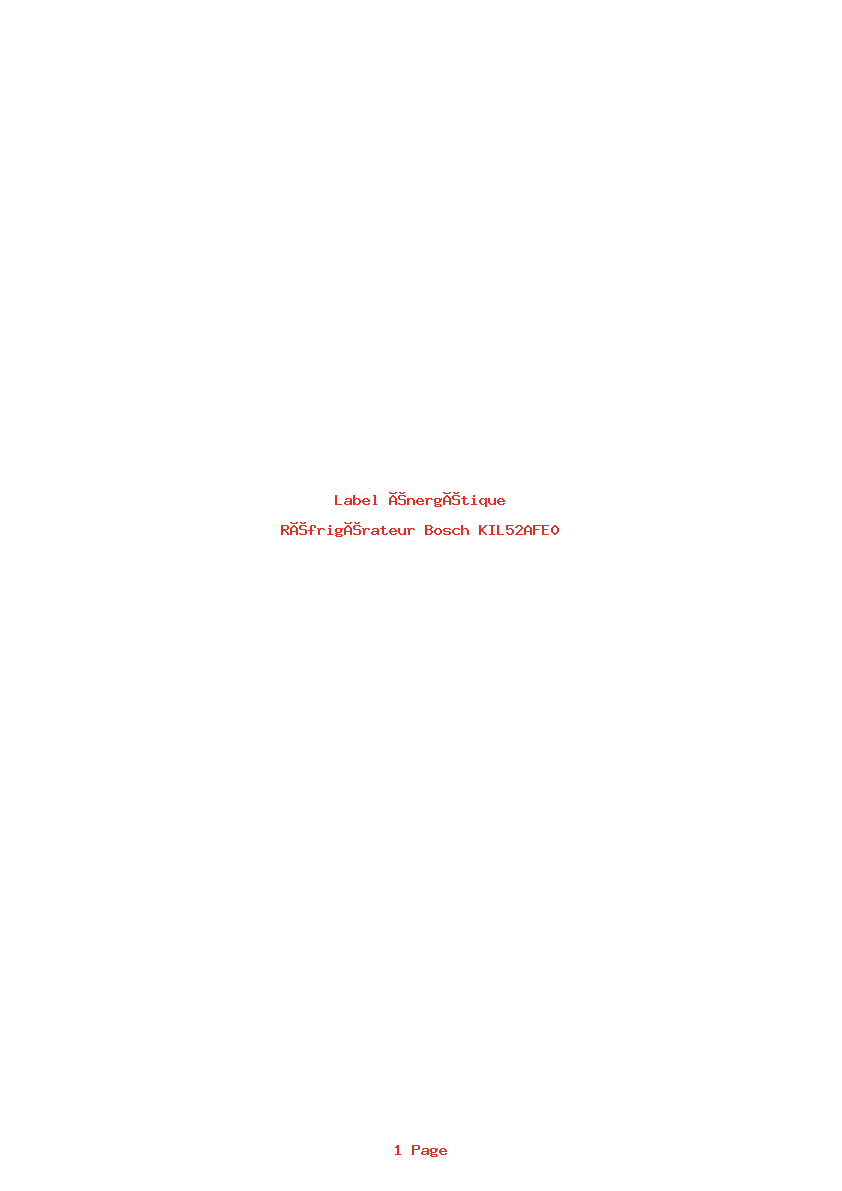 Image de la première page du manuel de l'appareil KIL52AFE0