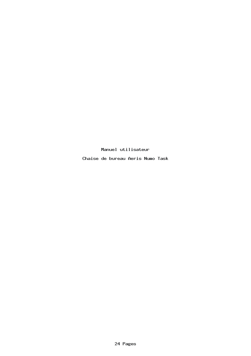 Page 1 de la notice Manuel utilisateur Aeris Numo Task