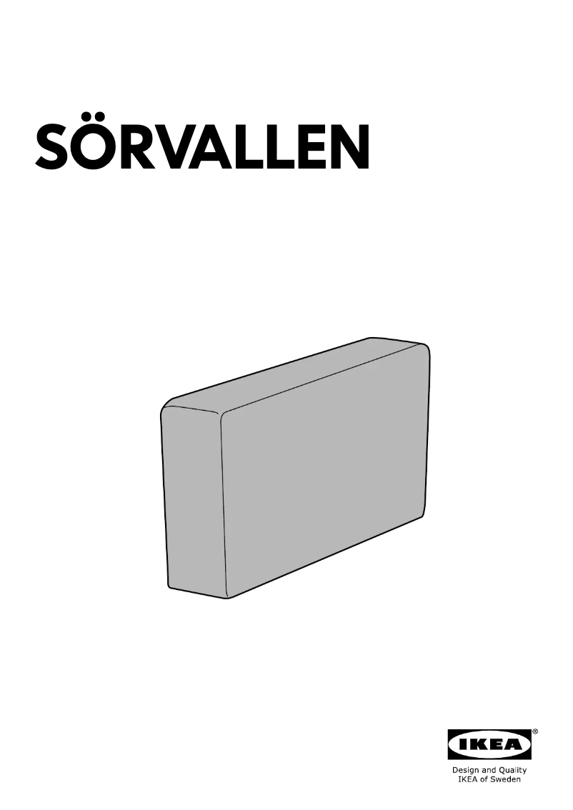 Page 1 de la notice Manuel utilisateur Ikea SÖRVALLEN 804.383.99