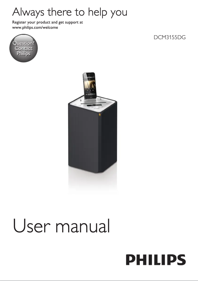 Page 1 de la notice Manuel utilisateur Philips DCM3155DG