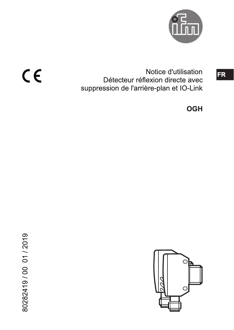 Page 1 de la notice Manuel utilisateur IFM OGH282