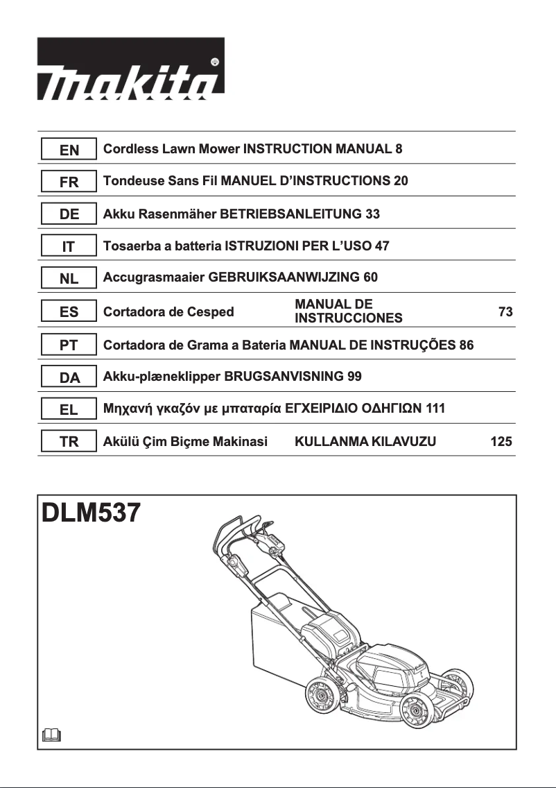 Page 1 de la notice Manuel utilisateur Makita DLM537