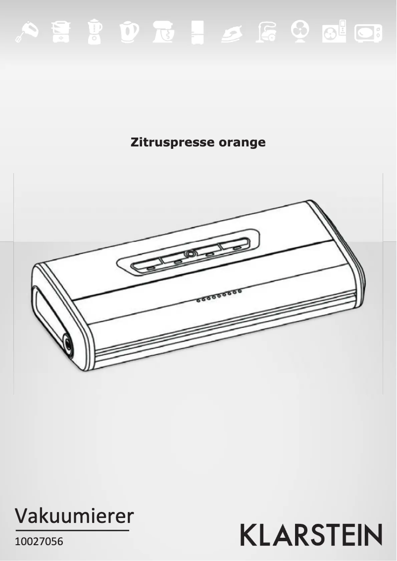 Page 1 de la notice Manuel utilisateur Klarstein Foodlocker