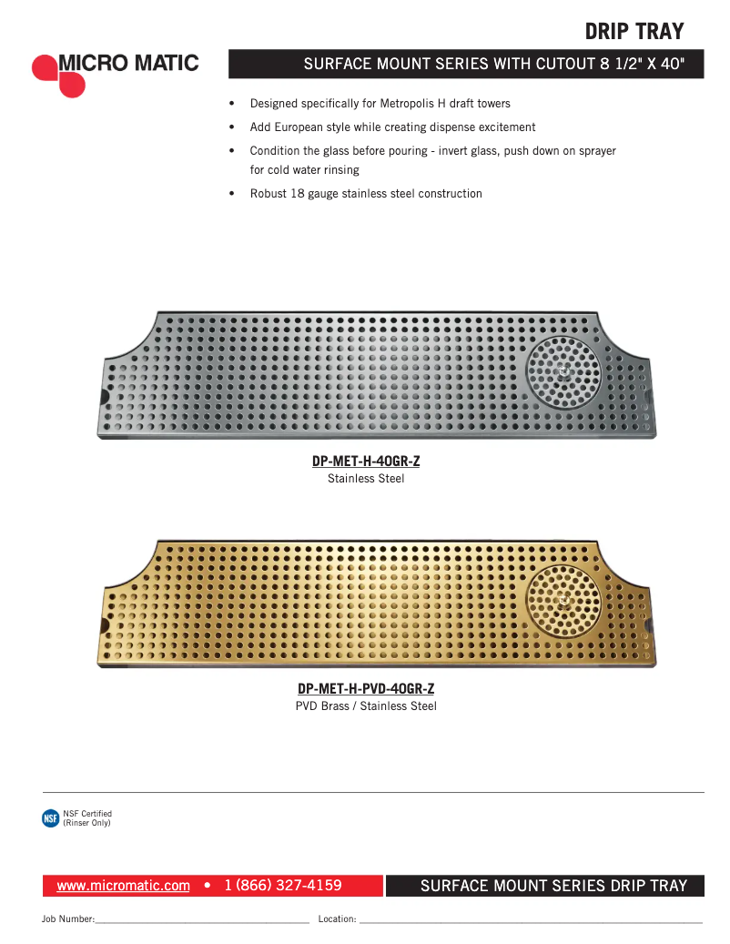 Página 1 del manual Manual de usuario Micro Matic DP-MET-H-40GR-Z