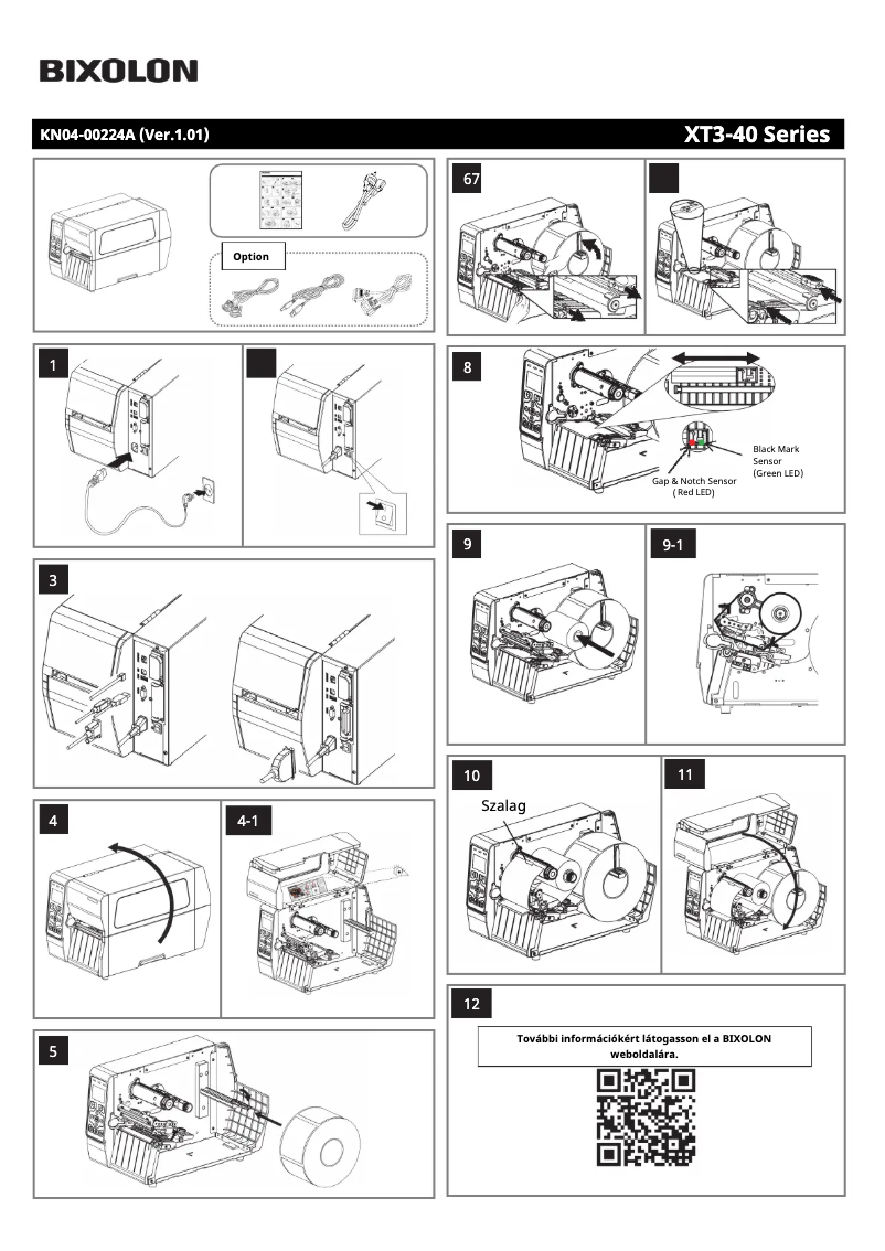 Page 1 of the manual User Manual Bixolon XT3-40