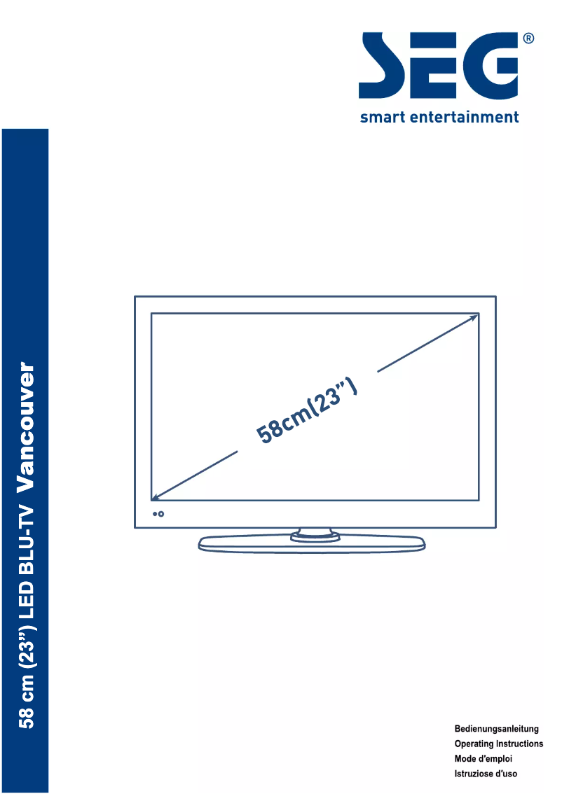 Page 1 de la notice Manuel utilisateur SEG Vancouver