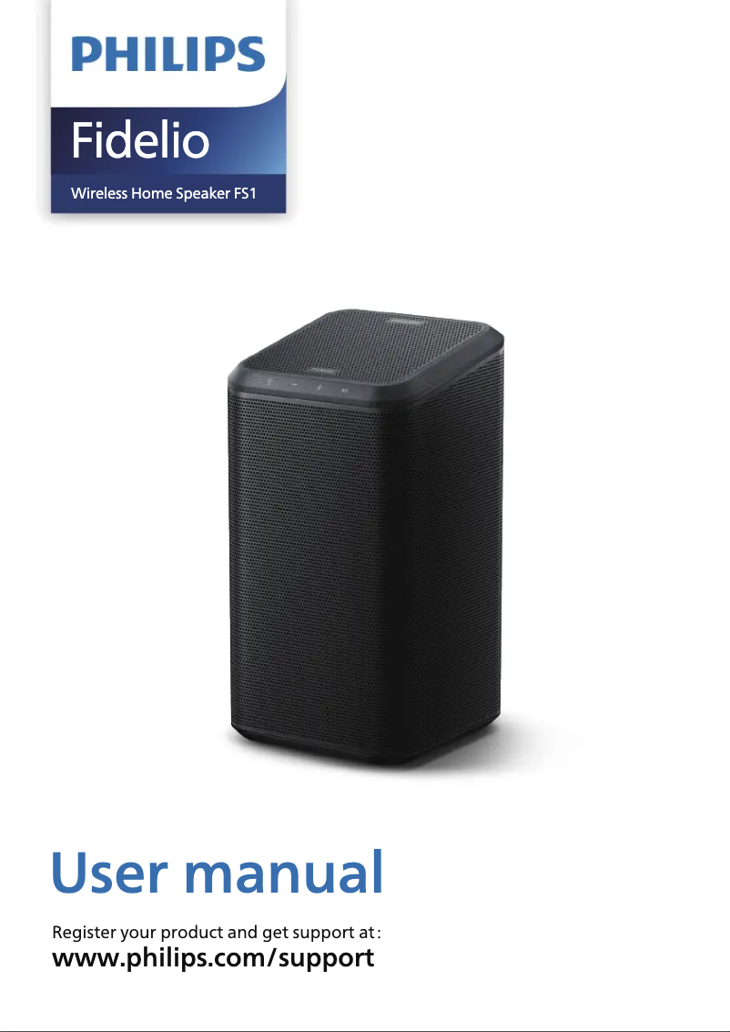 Page 1 of the manual User Manual Philips Fidelio S1