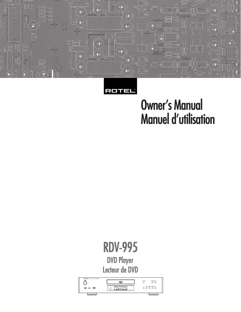 Page 1 of the manual User Manual Rotel RDV-995