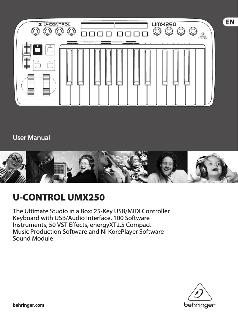 Página 1 del manual Manual de usuario Behringer U-Control UMX250