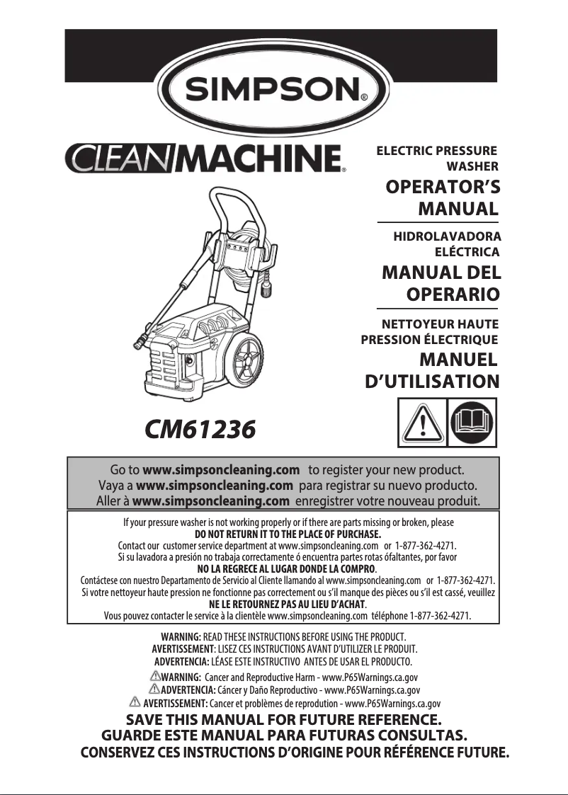 Página 1 del manual Manual de usuario Simpson CM61236