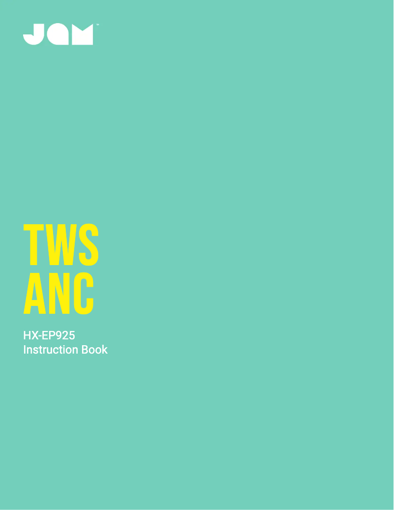 Page 1 de la notice Manuel utilisateur Jam TWS ANC HX-EP925